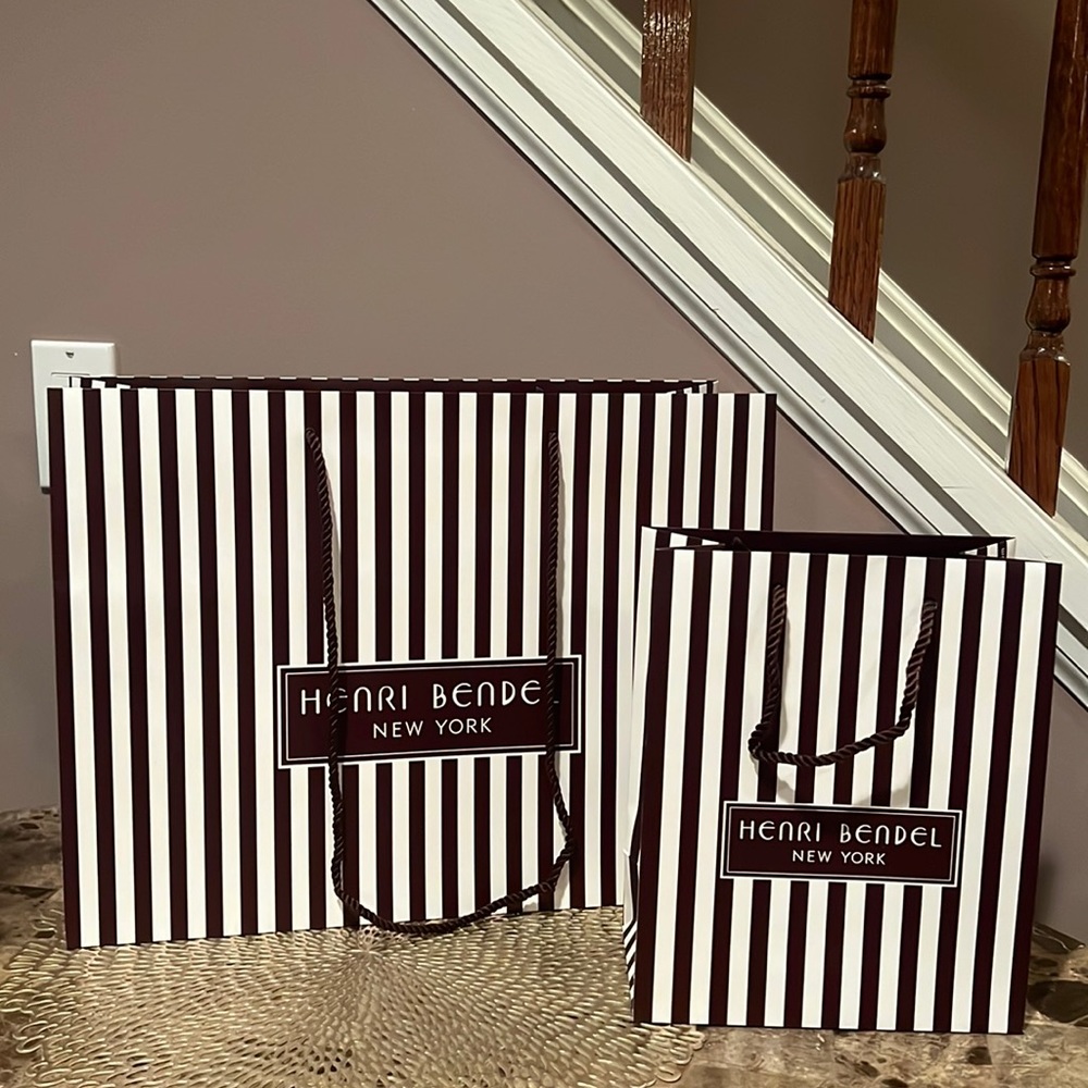 Henri Bendel Signature Shopping Bags, Set/2